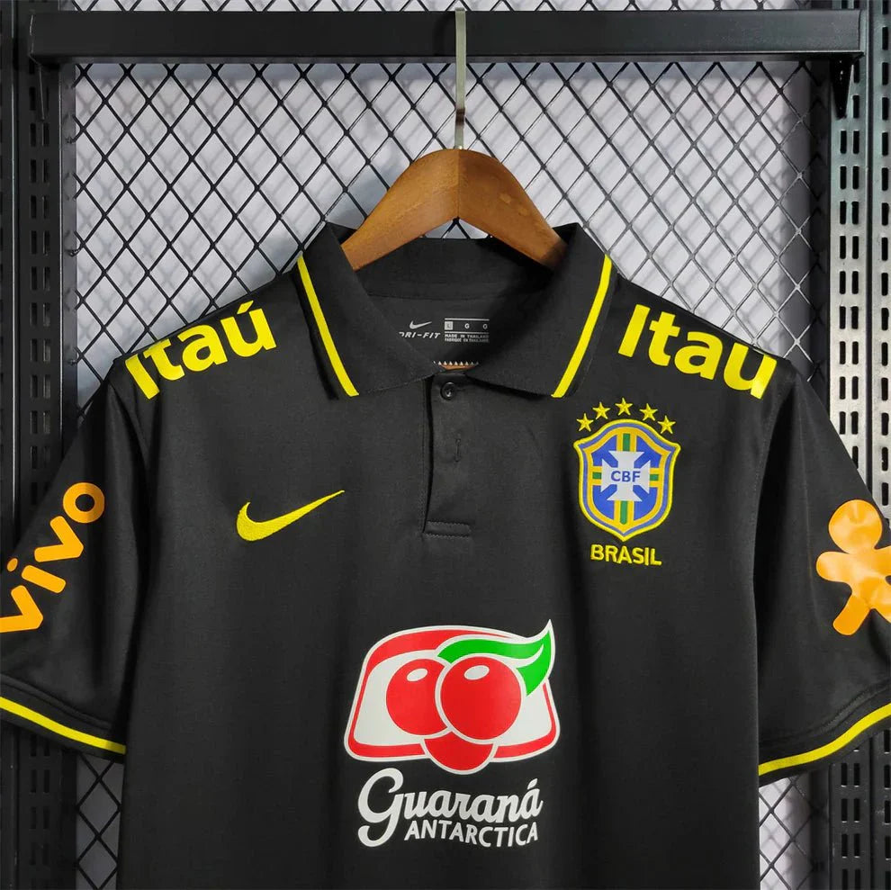 Brazil Black Polo Special Shirt