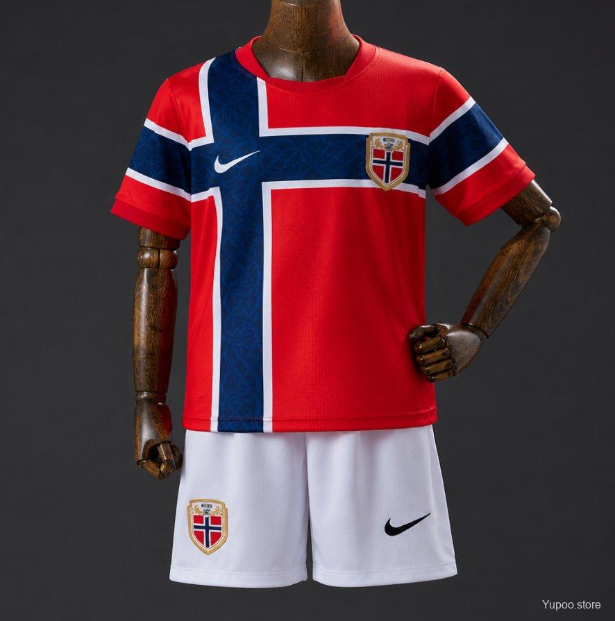 Norway 2026 World Cup Home Kids Kit